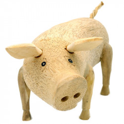 Gartendeko Schwein Glatt ca. 22 cm lang...