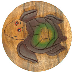 Kinderhocker Holz Tiermotiv Schildkröte