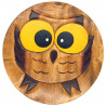 Holzhocker für Kinder Tier Motiv Eule