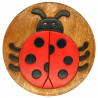 Kinderhocker Holz Motiv Marienkäfer