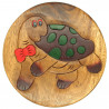 Kinderhocker Holz Motiv Schildkröte mit Schleife