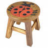 Kinderhocker Holz Motiv Marienkäfer