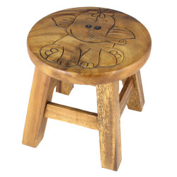 Kinderhocker Holz Tiermotiv Elefant