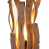 Kleine Tischlampe aus Holz, Liane gebleicht, Treibholz, 39 cm hoch