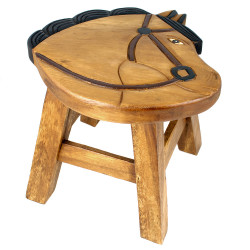 Kinderhocker Holz Motiv Pferdekopf