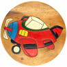 Kinderhocker Holz Motiv Flugzeug