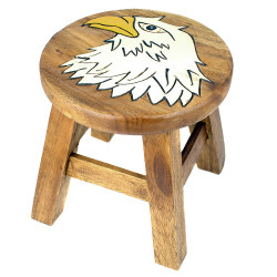 Kinderhocker Holz Tiermotiv Adler