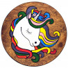 Kinderhocker Holz Motiv Einhorn Kopf