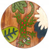 Kinderhocker Holz Tier Motiv Gecko