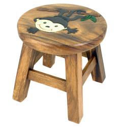 Kinderhocker Holz Tiermotiv Affe