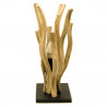 Kleine Tischlampe aus Holz, Liane gebleicht, Treibholz, 39 cm hoch