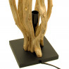 Kleine Tischlampe aus Holz, Liane gebleicht, Treibholz, 39 cm hoch
