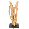 Kleine Tischlampe aus Holz, Liane gebleicht, Treibholz, 39 cm hoch