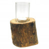 Windlicht Baumstamm Mango Holz Ø 10-12 cm