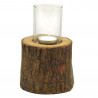Windlicht Baumstamm Mango Holz Ø 10-12 cm