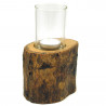 Windlicht Baumstamm Mango Holz Ø 10-12 cm