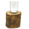Windlicht Baumstamm Mango Holz Ø 10-12 cm