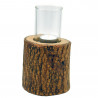 Windlicht Baumstamm Mango Holz Ø 10-12 cm