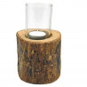 Windlicht Baumstamm Mango Holz Ø 10-12 cm