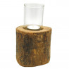 Windlicht Baumstamm Mango Holz Ø 10-12 cm
