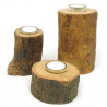 Teelichthalter Holz Mango 3er Set