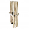 Wandleuchte Holz Rattan mit Schalter und Stecker für Innen 50 cm hoch