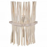 Wandleuchte Holz Rattan mit Schalter und Stecker für Innen 50 cm hoch