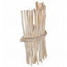 Wandleuchte Holz Rattan mit Schalter und Stecker für Innen 50 cm hoch