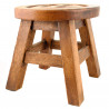 Blumenhocker Holz Rund Massiv Natur Motiv Knopf