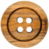 Blumenhocker Holz Rund Massiv Natur Motiv Knopf