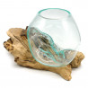 2. Wahl, Wurzel mit Glas, Ø ca. 14-16 cm, Wurzel 15-20 cm lang, B-Ware