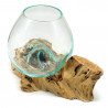 2. Wahl, Wurzel mit Glas, Ø ca. 14-16 cm, Wurzel 15-20 cm lang, B-Ware