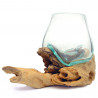 2.Wahl, Wurzel mit Glas mini, Ø ca. 8-10 cm, 2. Wahl, B-Ware