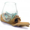 2.Wahl, Wurzel mit Glas mini, Ø ca. 8-10 cm, 2. Wahl, B-Ware