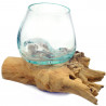 2.Wahl, Wurzel mit Glas mini, Ø ca. 8-10 cm, 2. Wahl, B-Ware