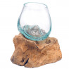 2.Wahl, Wurzel mit Glas mini, Ø ca. 8-10 cm, 2. Wahl, B-Ware