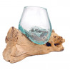2.Wahl, Wurzel mit Glas mini, Ø ca. 8-10 cm, 2. Wahl, B-Ware