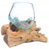2.Wahl, Wurzel mit Glas mini, Ø ca. 8-10 cm, 2. Wahl, B-Ware