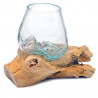 2.Wahl, Wurzel mit Glas mini, Ø ca. 8-10 cm, 2. Wahl, B-Ware