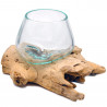 2.Wahl, Wurzel mit Glas mini, Ø ca. 8-10 cm, 2. Wahl, B-Ware