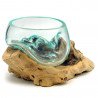 2. Wahl, Wurzel mit Glasschale, Ø ca. 11-12 cm, B-Ware