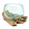 2. Wahl, Wurzel mit Glasschale, Ø ca. 11-12 cm, B-Ware