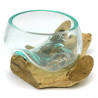 2. Wahl, Wurzel mit Glasschale, Ø ca. 11-12 cm, B-Ware