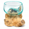 2. Wahl, Wurzel mit Glasschale, Ø ca. 11-12 cm, B-Ware