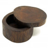 Holzdose Holzschachtel mit Deckel rund oval ca. 12-13 cm