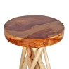 Pflanzenhocker Holz Rund Massiv – 40 cm hoch, Ø 30 cm