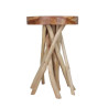 Pflanzenhocker Holz Rund Massiv – 40 cm hoch, Ø 30 cm