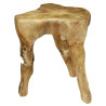 Pflanzenhocker Holz massiv Teak dreibeinig