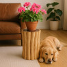 Blumenhocker Holz Massiv Rund 50 cm – Modell Flora
