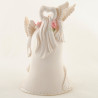 Tortenfigur Taubenpaar mit Herz weiß Hochzeitsdeko